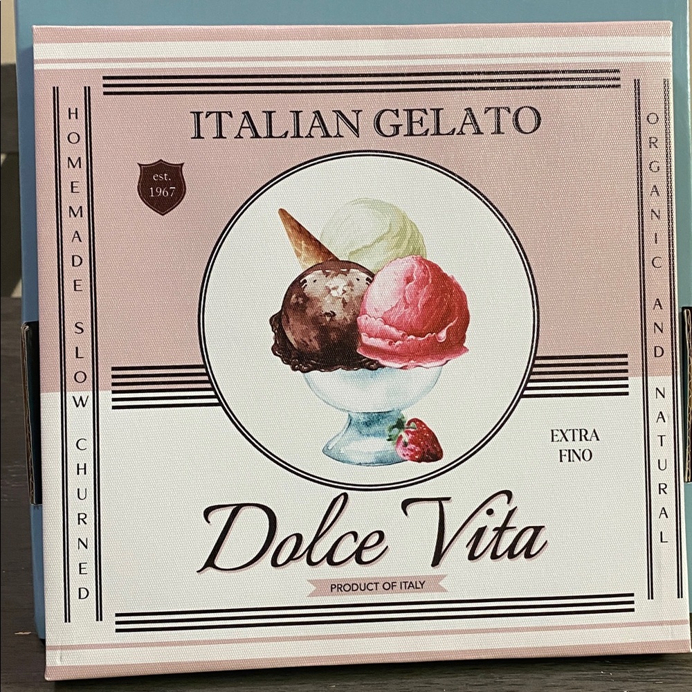 Dolce Vita Italian Gelato Wall Art